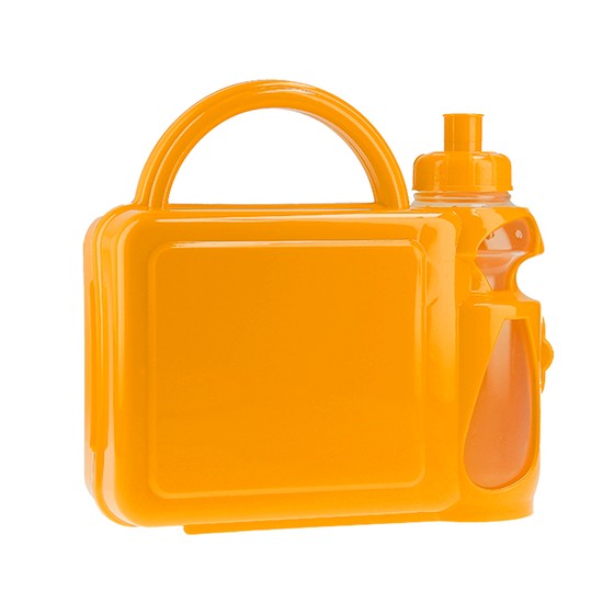 Yellow Lunch Box For Kids With 500 ml Bottle BPA Free